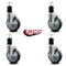 Service Caster 5'' Thermoplastic Rubber Swivel 1-3/4'' Expanding Stem Caster Set with Brake, 4PK SCC-EX20S514-TPRB-TLB-134-4 - alternate 4